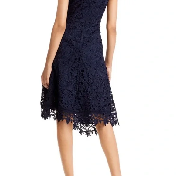 Eliza J Navy Lace Midi Dress - Picture 3 of 5